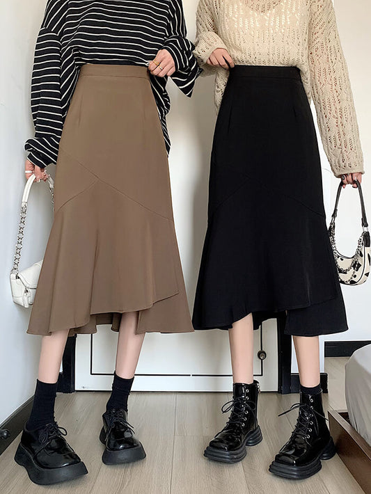 VERILADY | Váy nàng tiên cá dài ngang bắp chân bất đối xứng