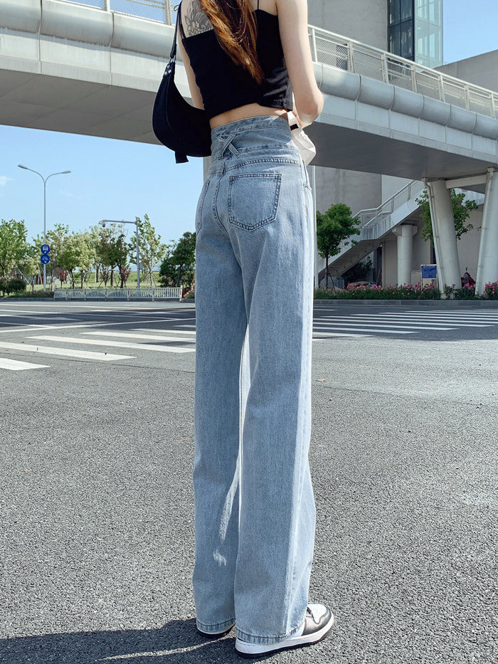 VERILADY | Quần ống rộng ống rộng denim thẳng