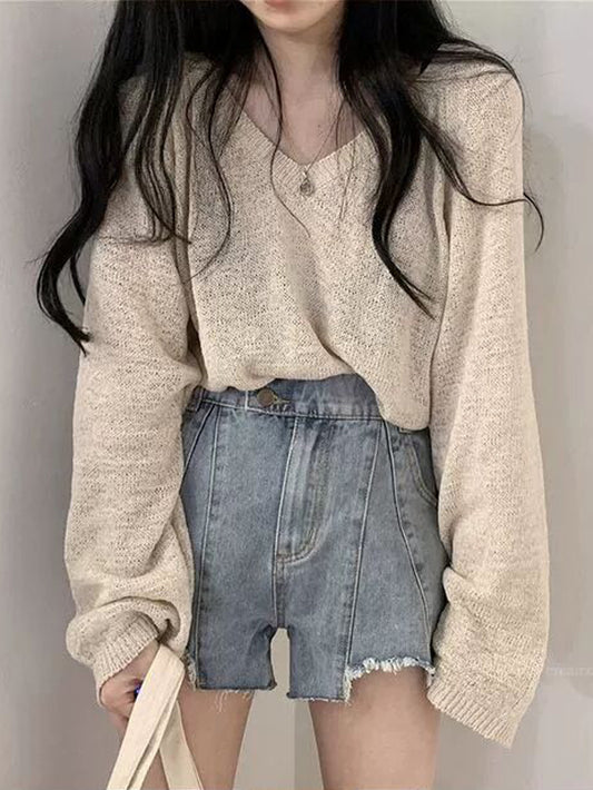 VERILADY | 薄手ゆったりVネックインナートップス