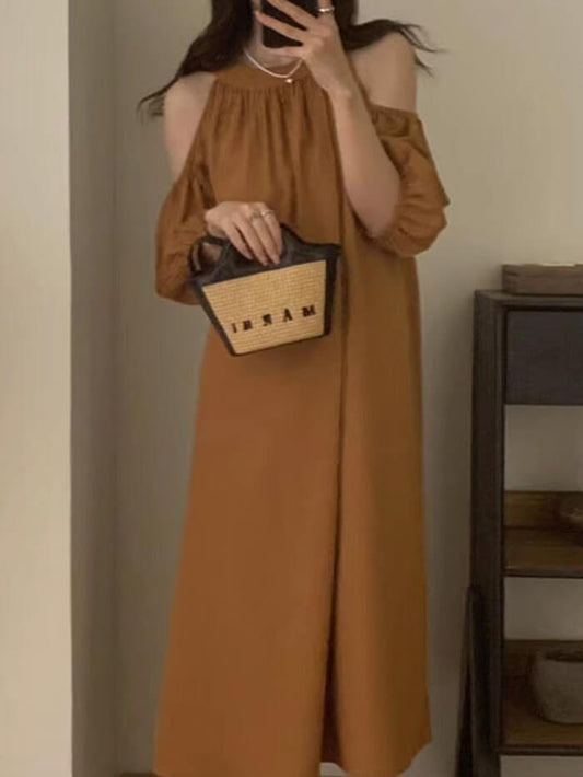 VERILADY|Đầm Trễ Vai Nữ Tính