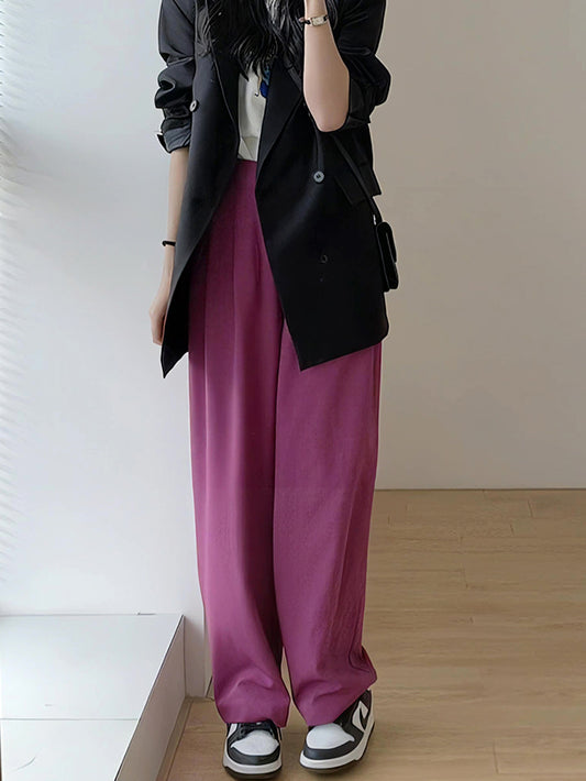 VERILADY | Quần ống rộng xếp nếp mỏng Xuân/Hè