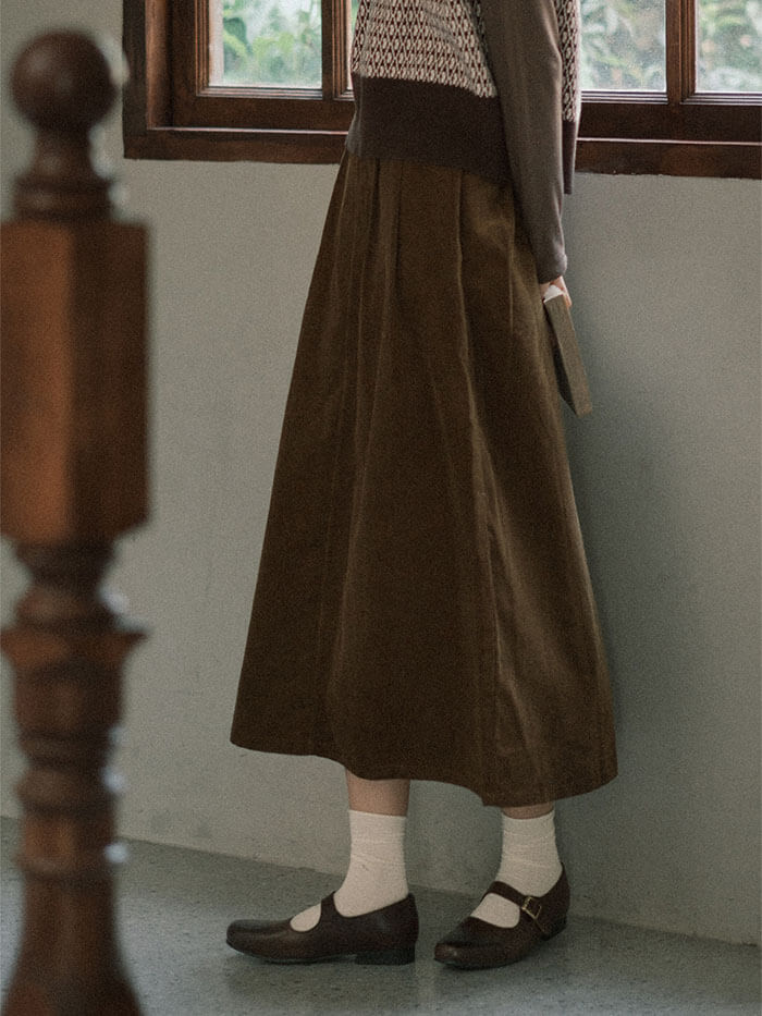 VERILADY | Váy nhung kẻ retro