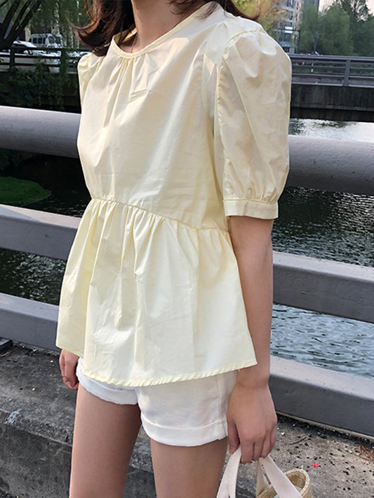 VERILADY | Áo Blouse Đơn Giản Tay Phồng