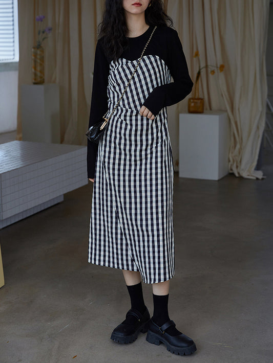 VERILADY |【予約商品 注文後7日~10日以内出荷】Tシャツ&キャミワンピ ビスチェガールズワンピ ギンガムチェック