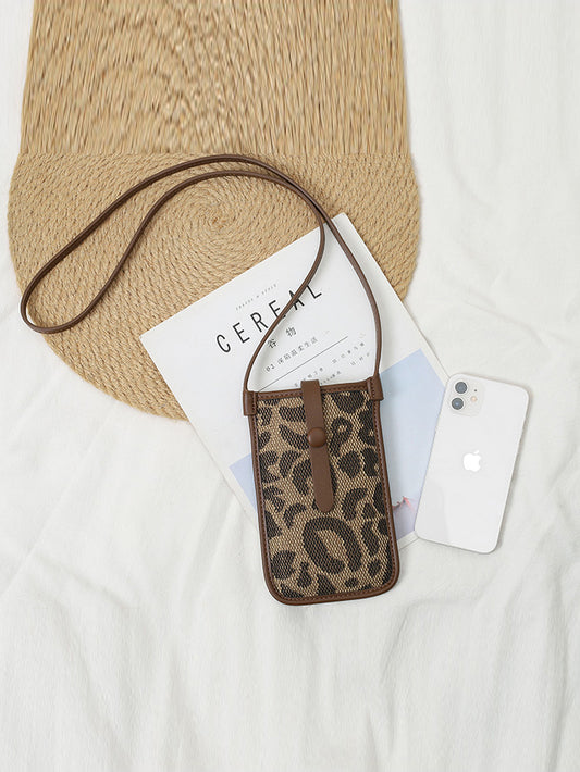 VERILADY |  千鳥柄 ヒョウ柄 縦型ショルダーバック