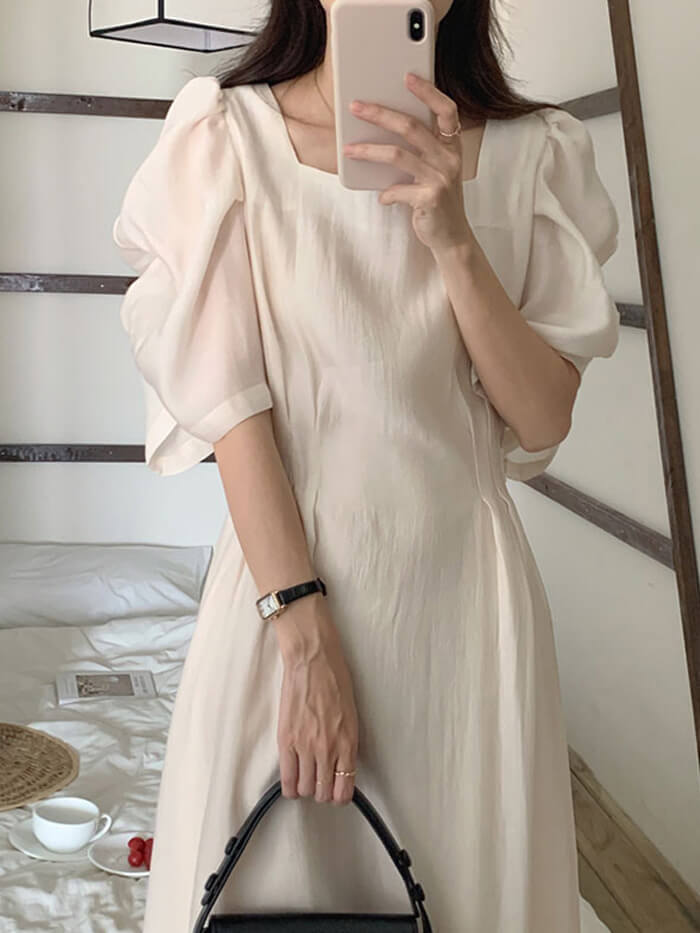 VERILADY | Đầm tay phồng chuyển eo