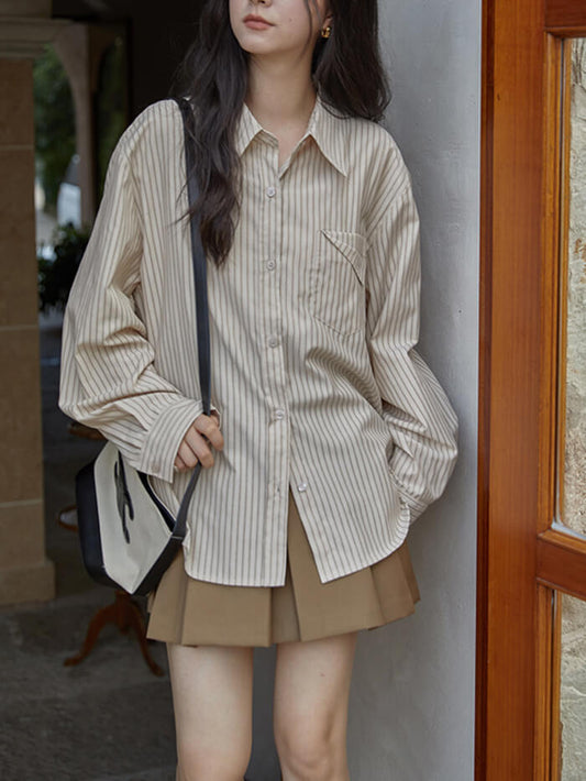 VERILADY | ÁO SƠ MI SỌC YORK POCKET POINT POINT