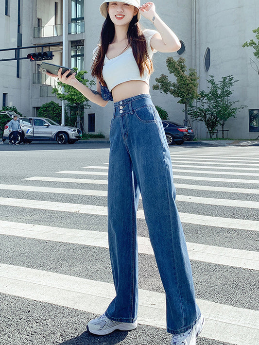 VERILADY | Quần ống rộng ống rộng denim thẳng