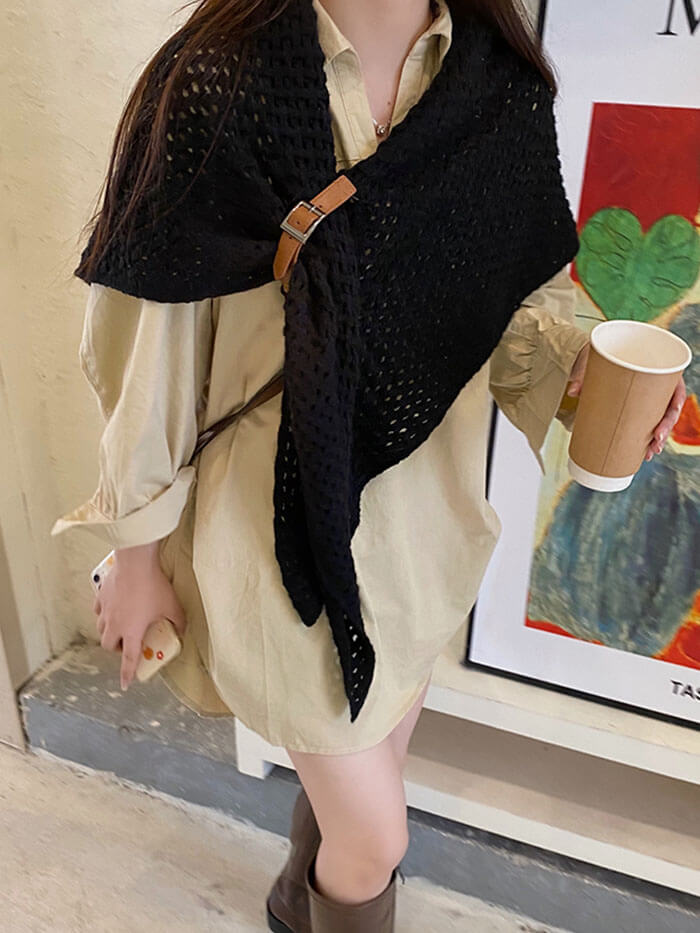 XÁC MINH | Khăn choàng openwork có thắt lưng