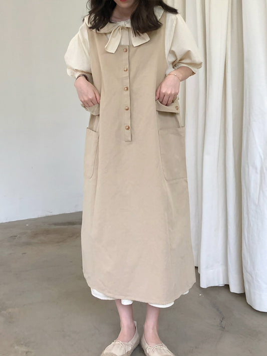 VERILADY | Đầm Không Tay Dáng Rộng Phong Cách Retro