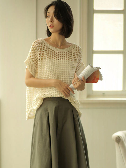XÁC MINH | Openwork Knit Top với Loose Cami