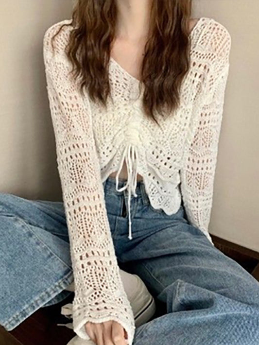 VERILADY | Áo dệt kim cổ chữ V dáng rộng