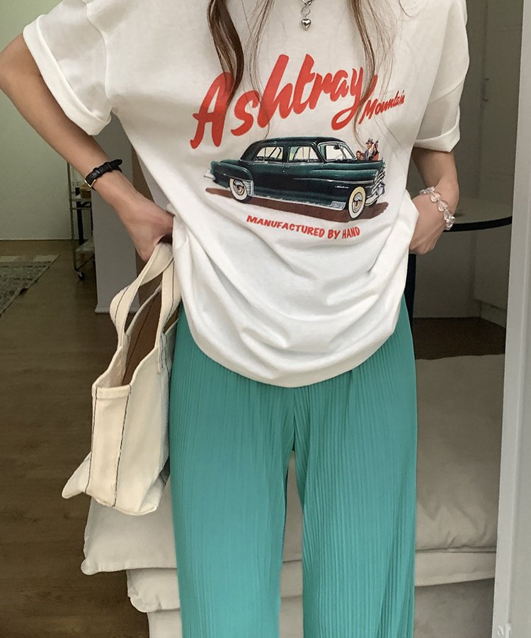 ハイウエストプリーツワイドルーズパンツ 5