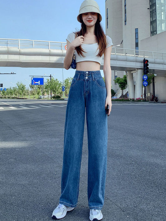 VERILADY | Quần ống rộng ống rộng denim thẳng