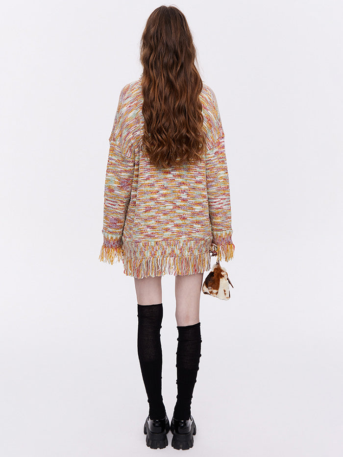 VERILADY | Áo Len Cardigan Đan Nhiều Màu Phong Cách Áo Cardigan Phối Màu