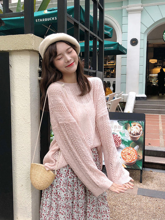 VERILADY | Áo dệt kim dáng rộng tay dài