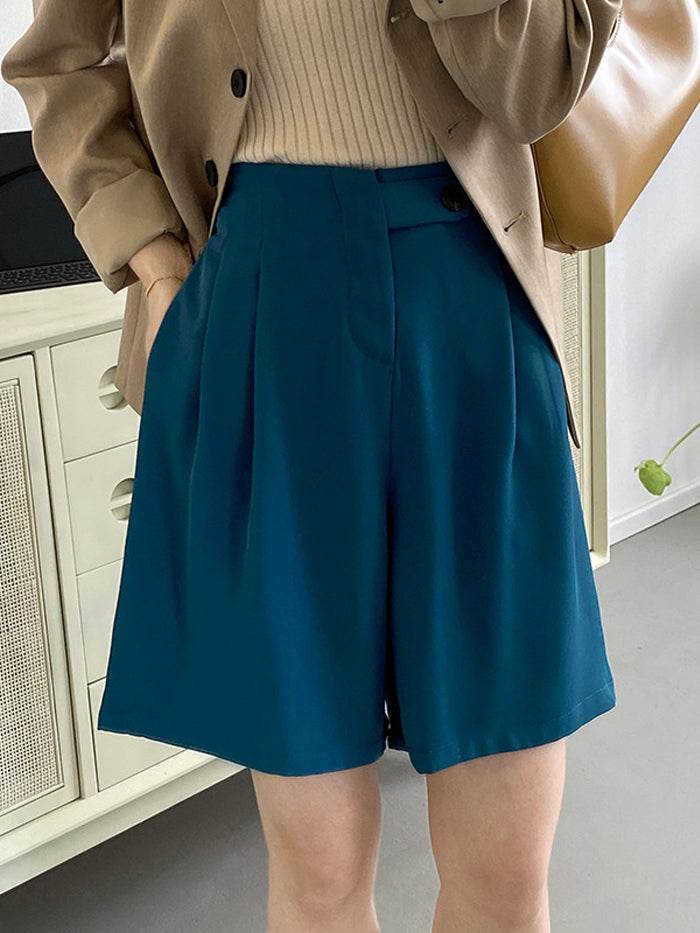 VERILADY | Quần short có nút thẳng ở thắt lưng