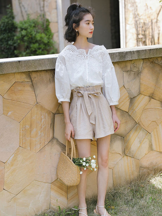 VERILADY | Áo sơ mi trơn nửa tay dễ thương cho người lớn