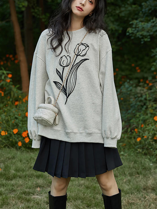 VERILADY | Áo thun dệt kim họa tiết hoa