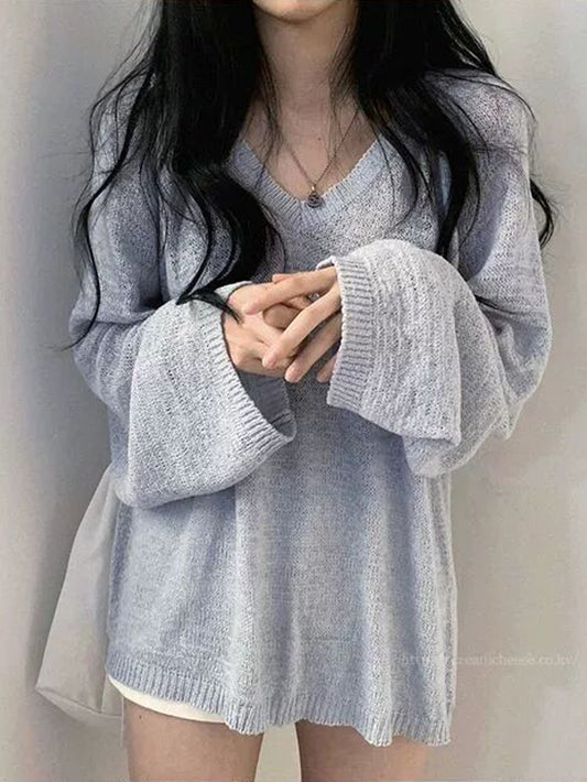 VERILADY | 薄手ゆったりVネックインナートップス