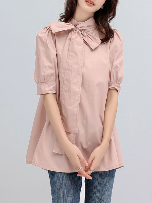 VERILADY | Áo sơ mi thắt nơ nửa tay có nơ cho nữ