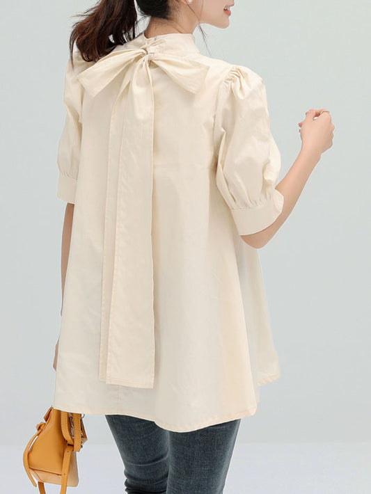 VERILADY | Áo sơ mi thắt nơ nửa tay có nơ cho nữ