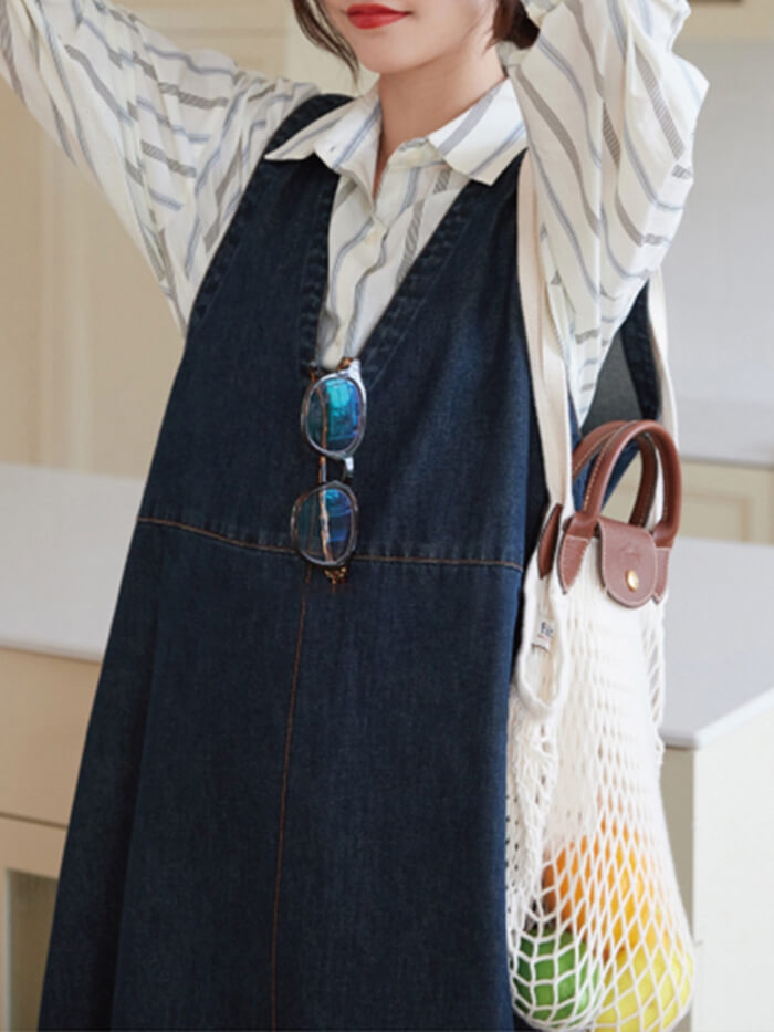 XÁC MINH | Denim Cổ Chữ V Janska