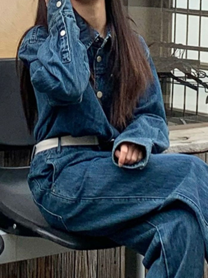 VERILADY | Bộ áo liền quần denim tất cả trong một dành cho nam