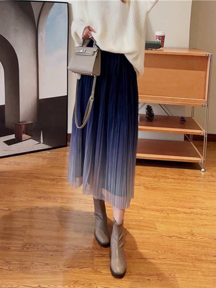 VERILADY | Chân váy xếp li chuyển màu