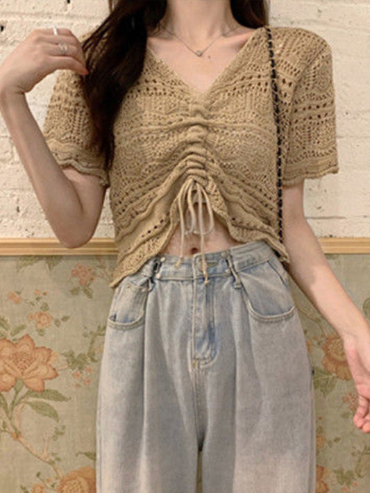 VERILADY | Áo dệt kim cổ chữ V dáng rộng