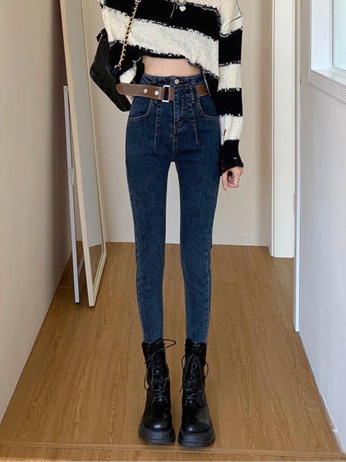 VERILADY | Thắt lưng Quần skinny denim Quần jean cạp cao Quần jean