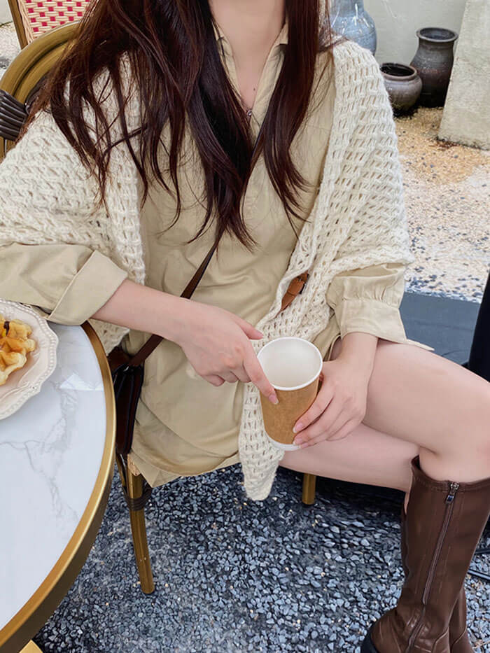 XÁC MINH | Khăn choàng openwork có thắt lưng