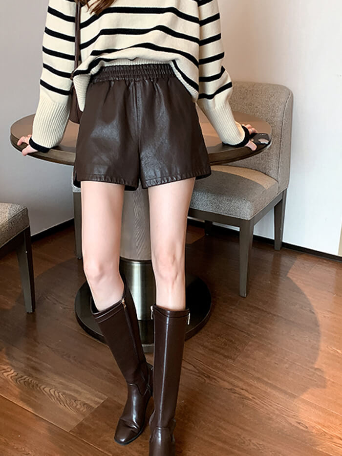 VERILADY | Quần Short Giả Da