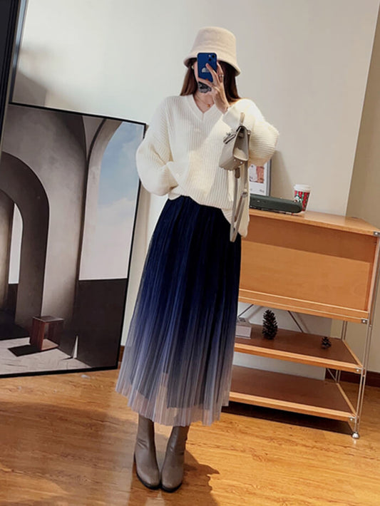 VERILADY | Chân váy xếp li chuyển màu