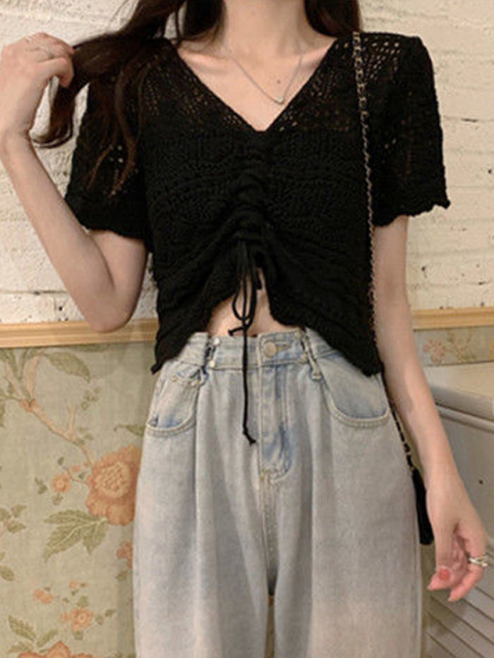 VERILADY | Áo dệt kim cổ chữ V dáng rộng