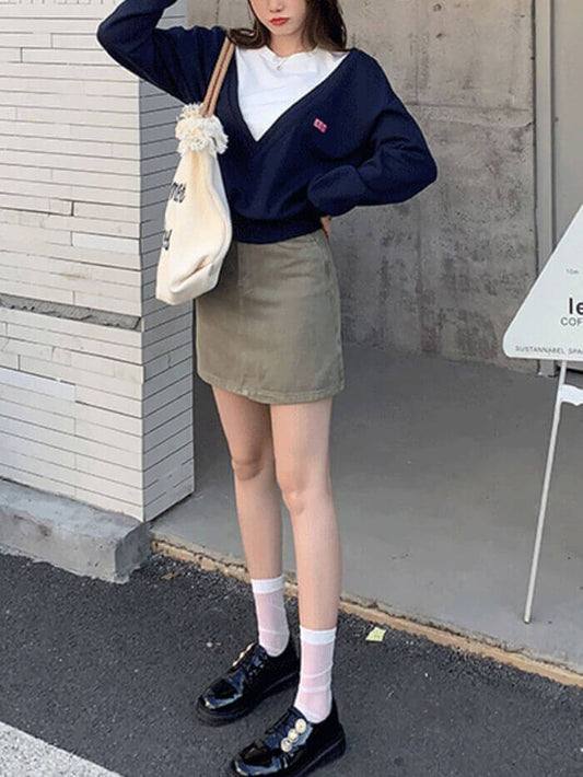 XÁC MINH | VÁY NGẮN DENIM CHỮ A