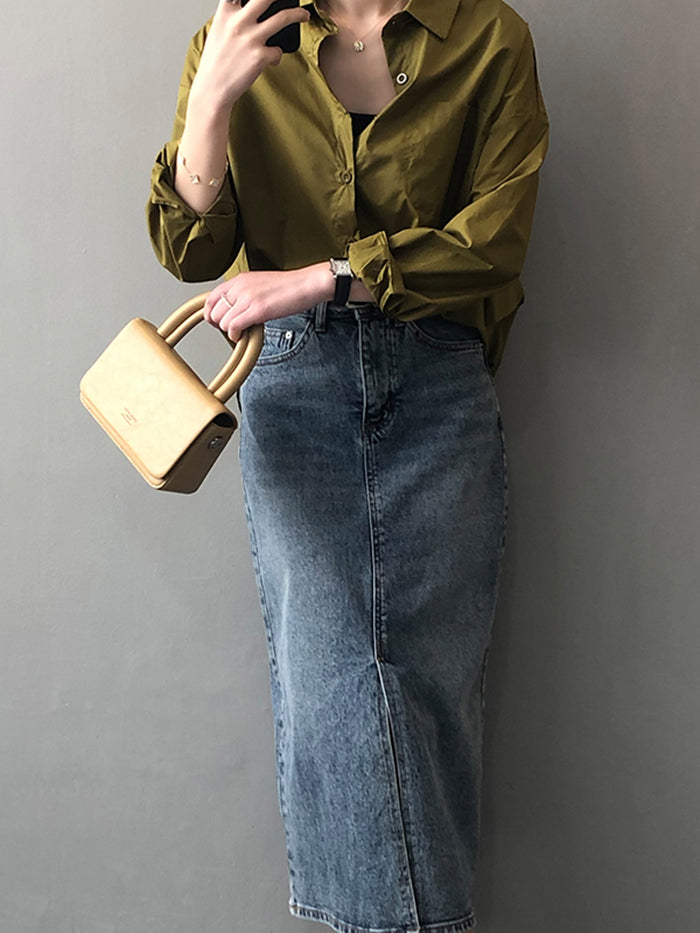 VERILADY | Váy denim xẻ trước