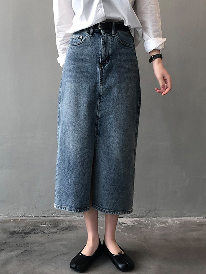 VERILADY | Váy denim xẻ trước