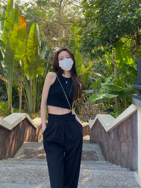 VERILADY | Áo ba lỗ đen dễ thương cho người lớn