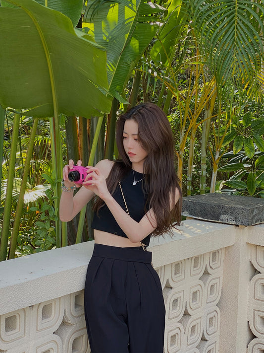 VERILADY | Áo ba lỗ đen dễ thương cho người lớn