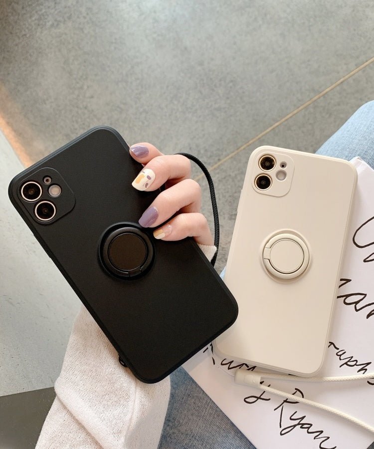 リング一体型マットシリコンスマホケース - jemiremi