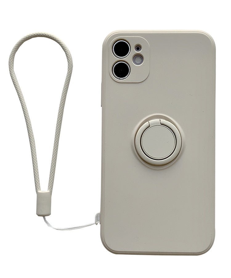 リング一体型マットシリコンスマホケース - jemiremi