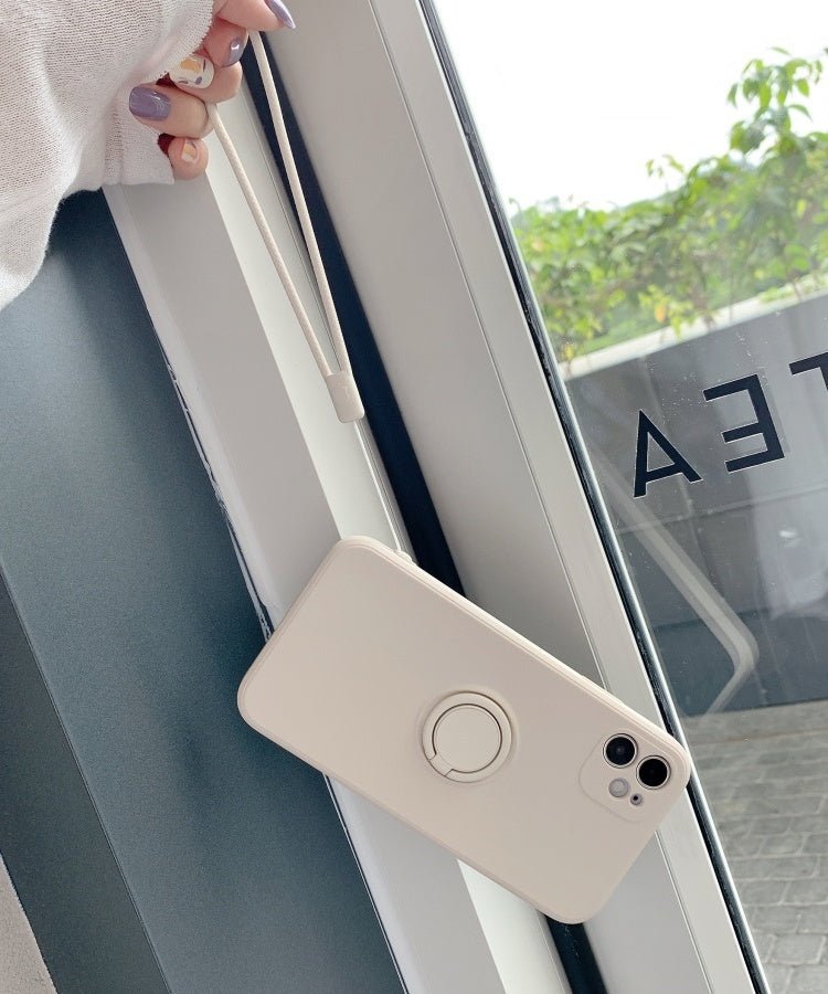 リング一体型マットシリコンスマホケース - jemiremi