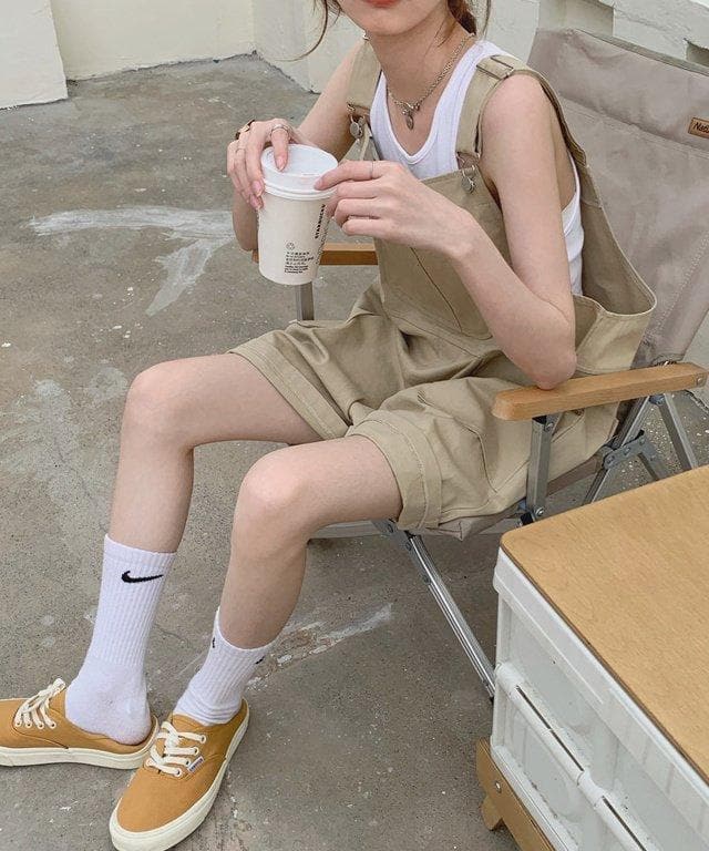 ワイドボーイフレンドショートサロペット - jemiremi