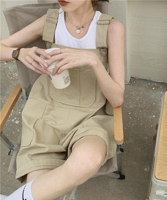 ワイドボーイフレンドショートサロペット - jemiremi