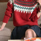 VERILADY |クリスマス風ノルディック柄ニットトップス　セーター