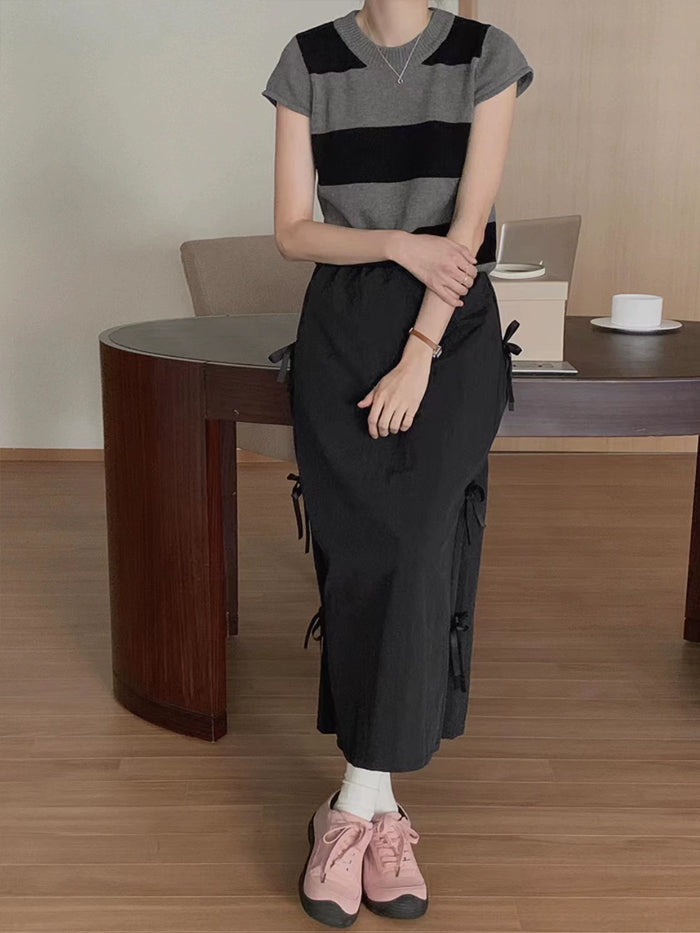 VERILADY |韓国風サイドリボンスカート