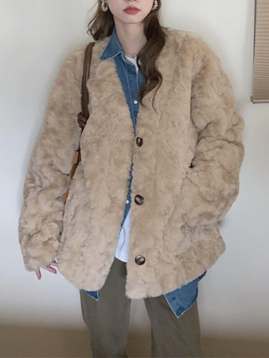 VERILADY | 蓬鬆毛皮大衣