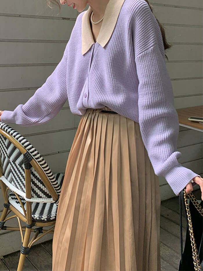 VERILADY | 薰衣草紫針織開衫