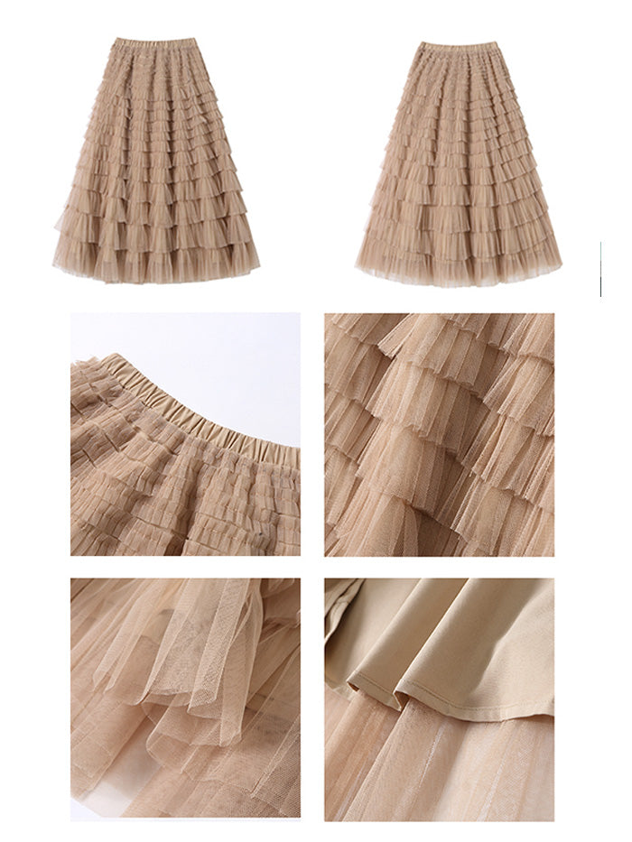 VERILADY | Chân váy vải tuyn xếp tầng mềm mại ngọt ngào đầy thú vị